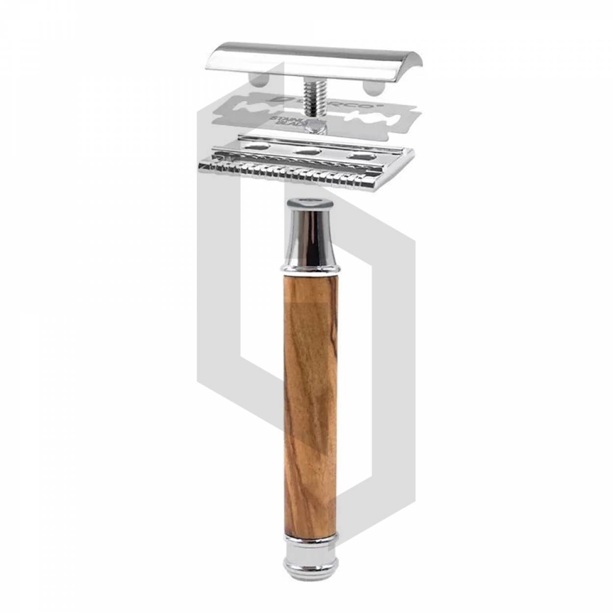 White Shiny Handle DE Safety Razor